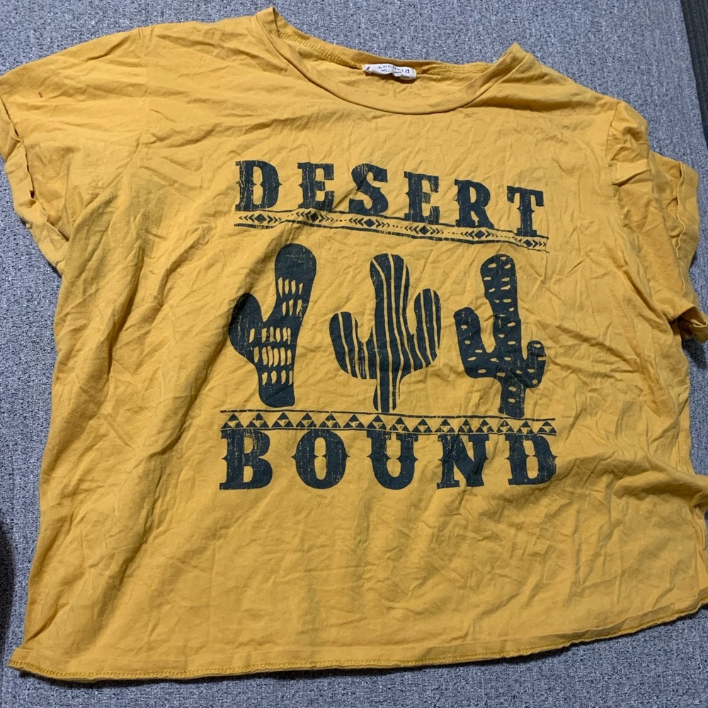 Cropped Western Themed Shirt Junior’s Size XL